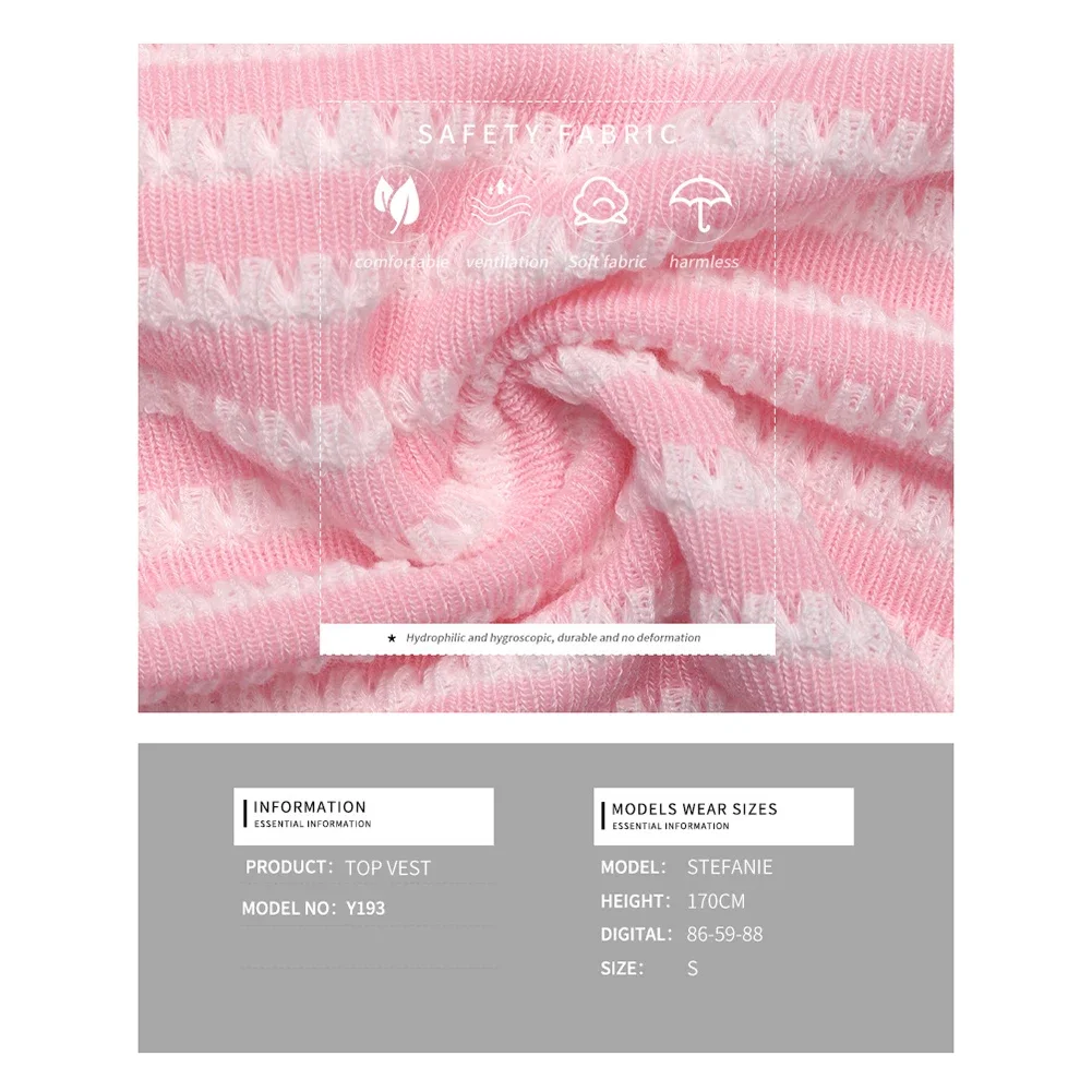 

Elastic Tank Casual Women's Top Fashion Events L Elastic Striped Vest For Women Classic Design Comfortable Fit