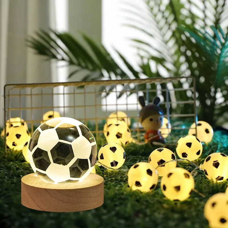 Usb Light Football Lights Gift Ring Night Child Nightlight Kawaii Room Decor Lamp Kids Children Anime Lighting