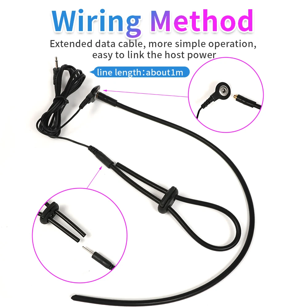SM Electric Shock Urethra Player Metal Bead Urethral Sounding Plug Penis Ring Prostate Massage Horse Eye Rod Sex Products