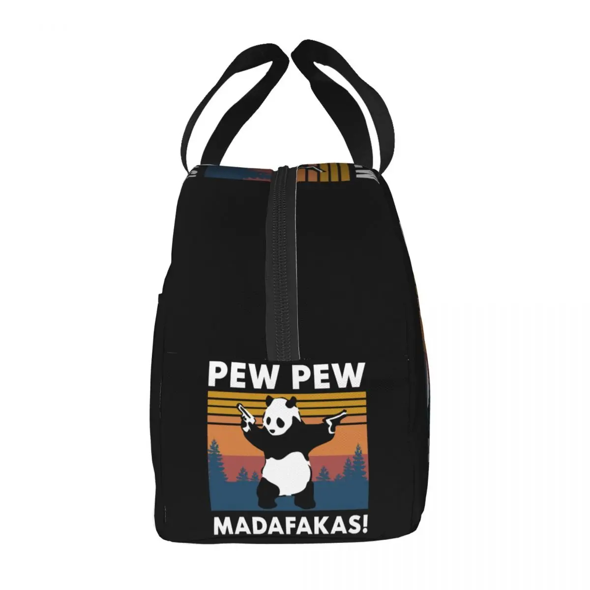 Custom Pew Pew Madafakas Panda Insulated Lunch Bag Leakproof Thermal Cooler Lunch Box Women Kids Food Container Tote Bags