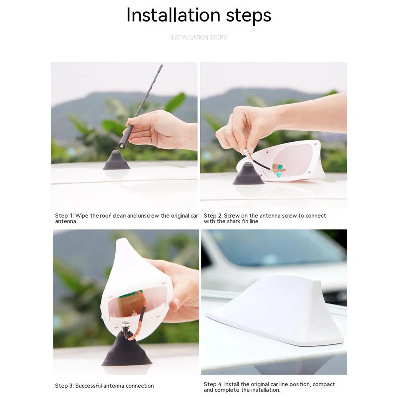 For Audi A1 Car Shark Fin Antenna FM Signal Super Aerials Amplifier Waterproof Signal Amplifier Car FM/AM Radio Aerials