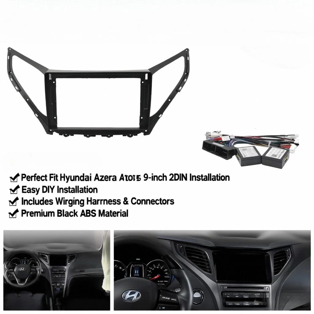 

Для Hyundai Azera HG 2014-2015 9-дюймовый 2DIN Android MP5 автомобильный стереоприемник с лицевой рамкой аудио адаптер комплект отделки приборной панели