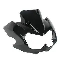 Motorcycle Headlight Lamp Front Fairing Cover Black Upper Front Fairing Cockpit Mask for Kawasaki Z750N 2004 - 2006