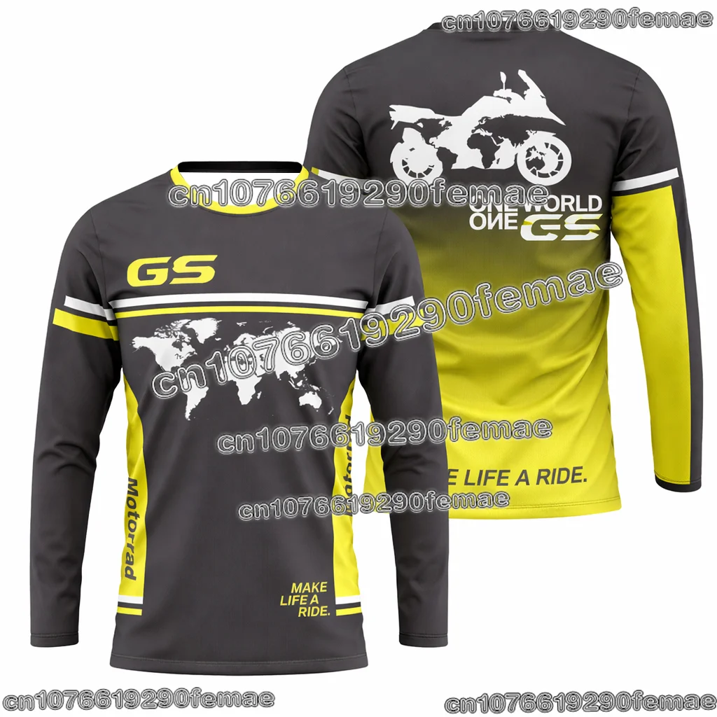 New GS Adventure Motorcycle Fan Long Sleeve T Shirt Outdoor Riding Top Soft Breathable Casual Wear For Adventure Enthusiasts