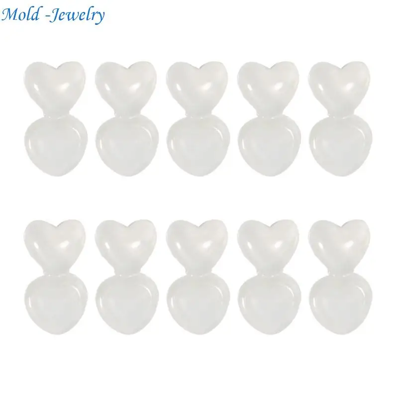 

69HB 10pcs Love Heart Shaped Sturdy Silicone Earring Lifters Secure Backs for Studs and Heavy Earrings Comfortable Wear