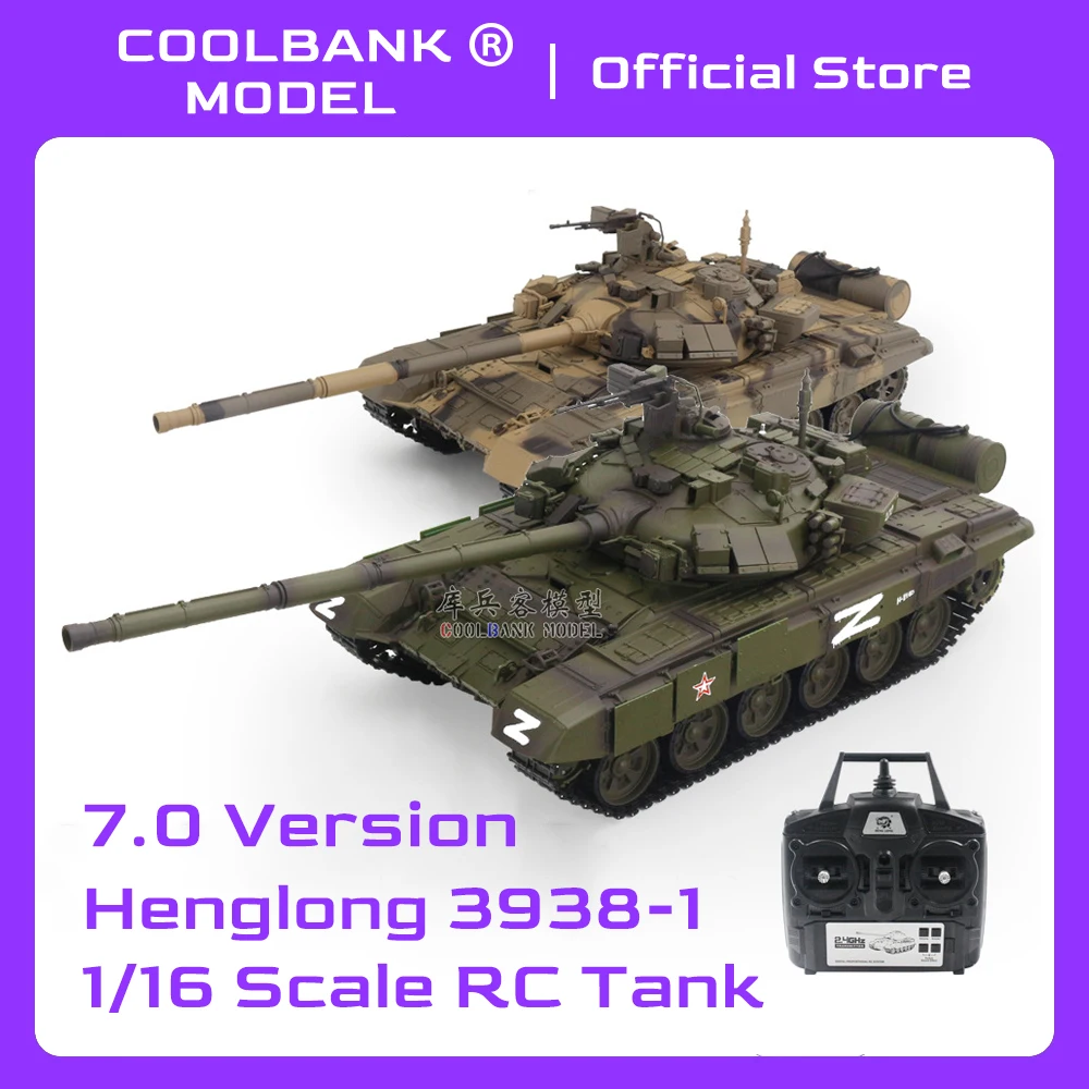 

Coolbank Rc Tank Russian t-90 1:16 Remote Control Tank Model That Shoots Military Vehicle Toys for 14+ Boys Heng long 3938 t-90