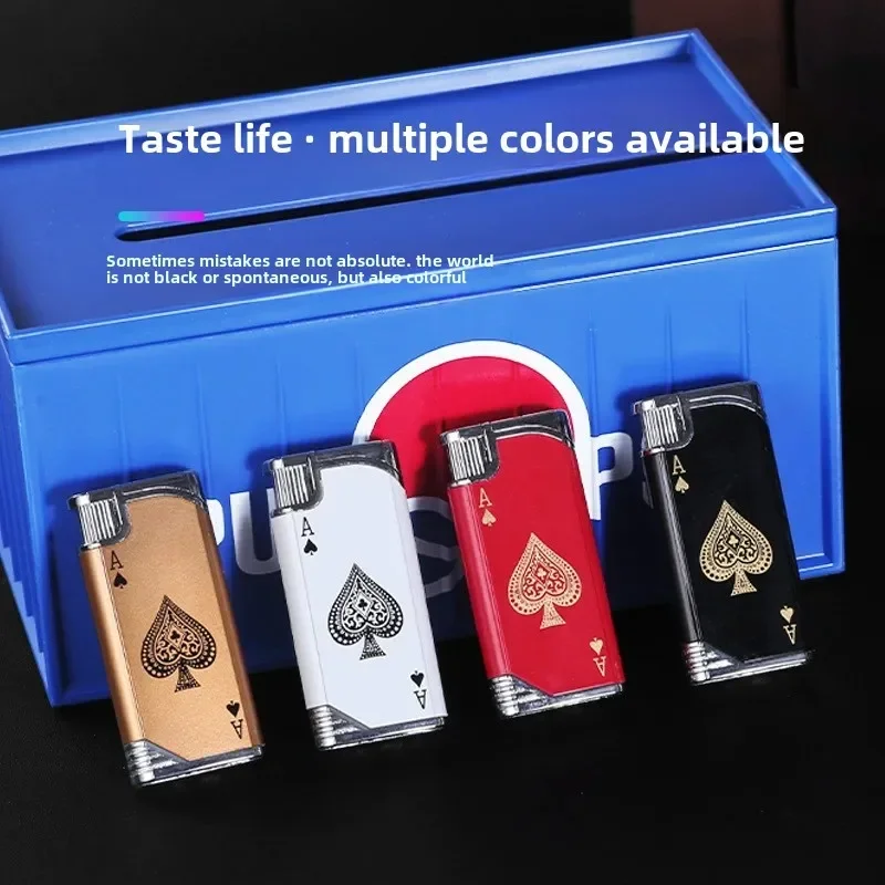 

Creative Prank Butane Gas Lighter Windproof Jet Green Flame Hidden Fire Outlet Safe Current Funny Funk Lighters Smoking Gadgets