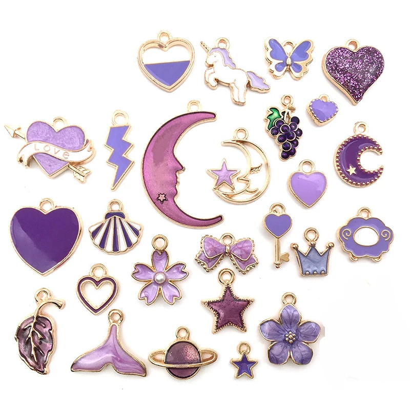 

50 шт./лот DIY микс ювелирных изделий аксессуары сплав масляная капля бабочка цветок кулон для подвесок телефонный браслет