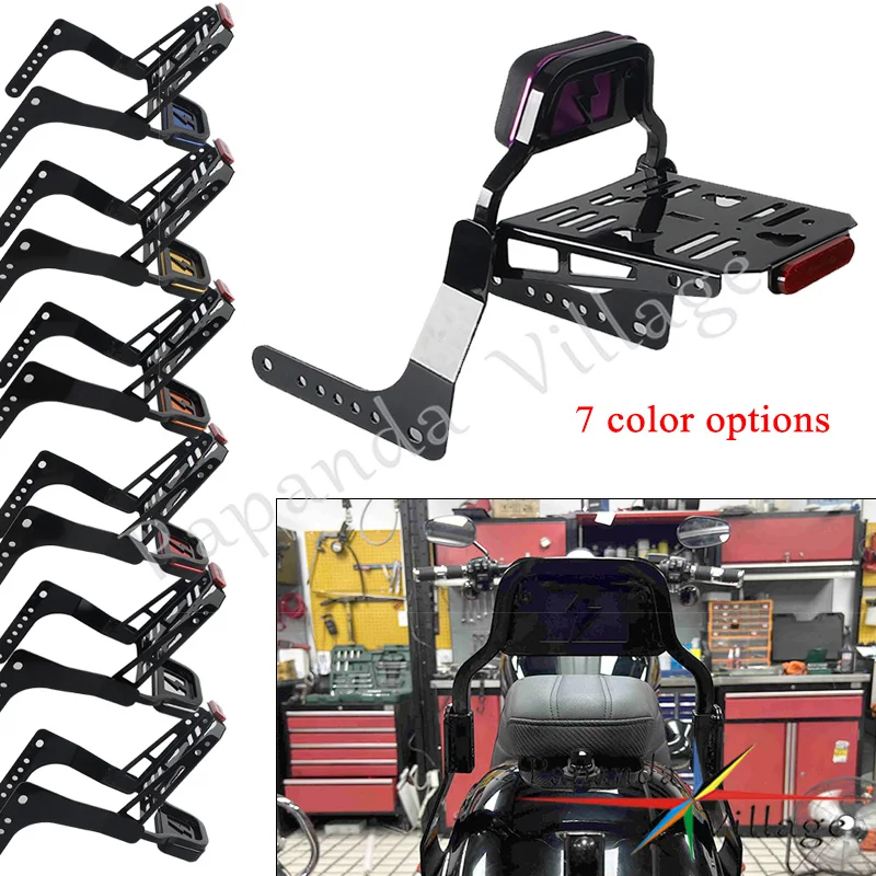 

Мини-спортивная ручка Sissy Bar, низкопрофильная фиксированная спинка для пассажира с багажником для Harley Softail Low Rider FXLRS FXLR 2018-2025