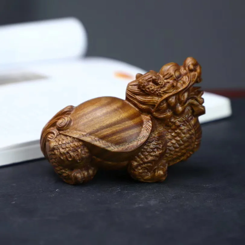Guajacwood Hand Pieces Crafts Men and Women Wooden Red Sandalwood Carving Ornament Ornaments Auspicious Carry-on Pendant