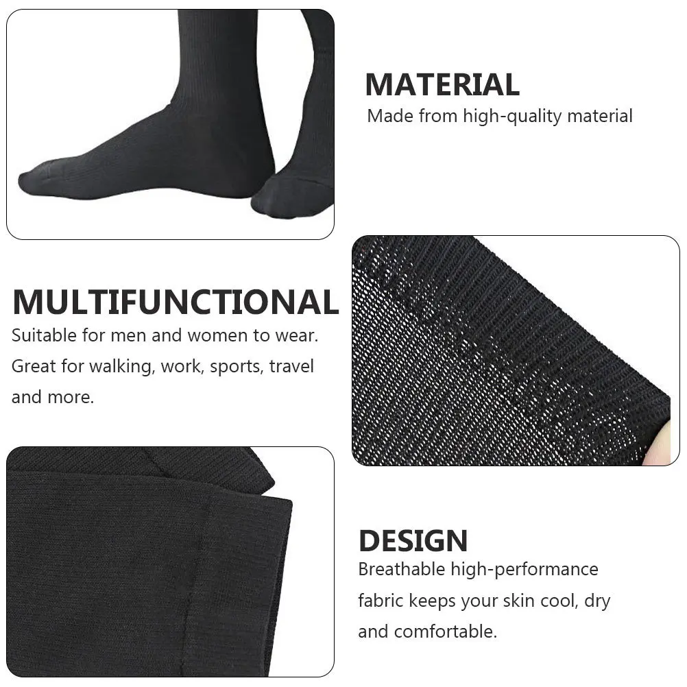 

2Pairs Compression Knee High Socks Long Sports Stockings for Walking Running Workout Travel Recovery Unisex