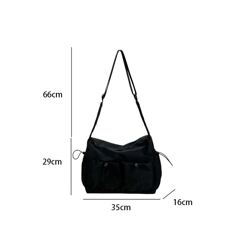 Mehrtaschen-Freizeit-Sporttasche aus Canvas, Umhängetasche für Damen, große Reisetasche, vielseitige leichte Handtasche – Detail 1