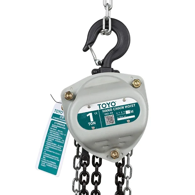 Toyo Low Price 1 Ton 2Ton 3Ton 5 Ton 10 Ton Hand Manual Chain Pulley Block Hoist Manufacturer