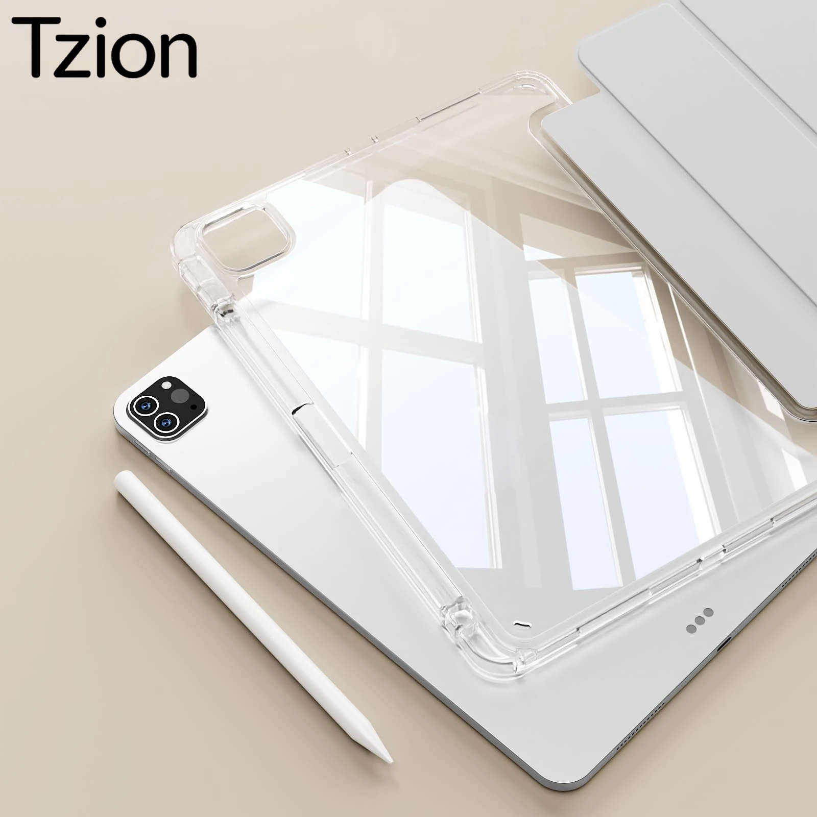 Image of Tzion Smart-Tablet-Hülle für Apple iPad mini, Air, Pro 8.3, 9.7, 10.2, 10.5, 10.9, 11, 12.9, 13, 11., 10., 9., 8., 7., 6., 5. Generation