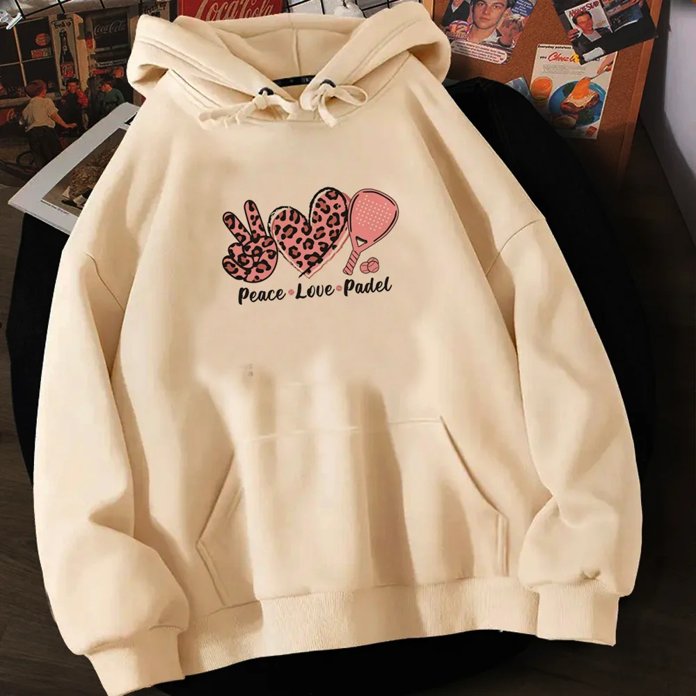 Padel hoodies women anime vintage funny Winter  sweatshirts sweater women long sleeve top Hood