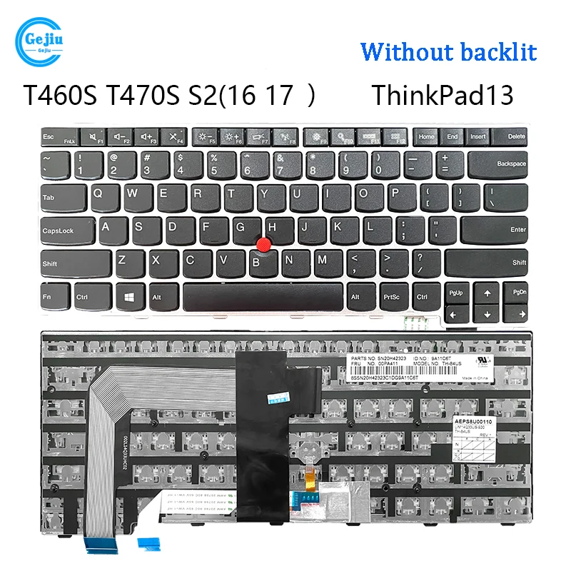 New Laptop Keyboard For Lenovo Thinkpad13 T460S T470S S2(16-17)