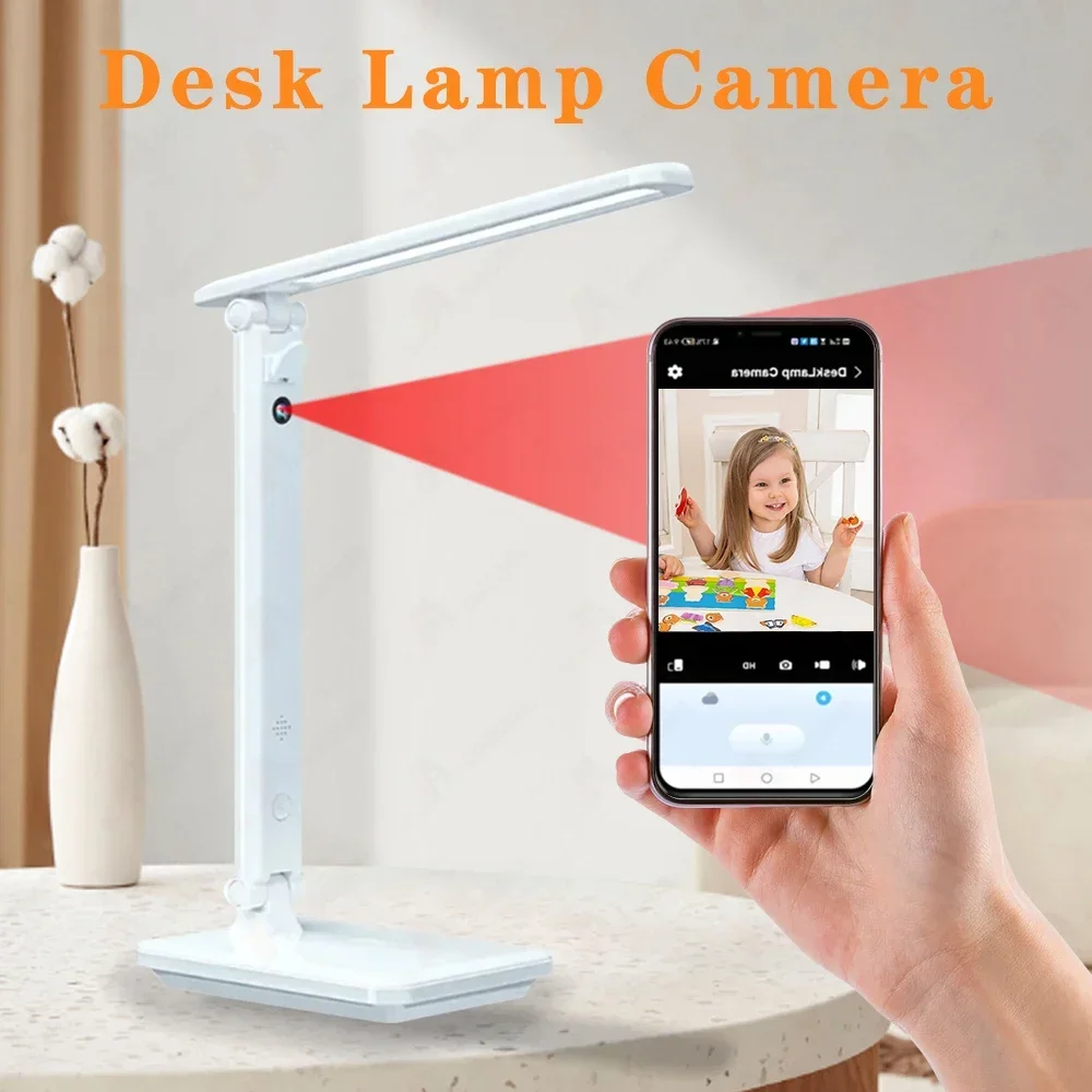 WIFI 5MP One-Touch Call Color Light Desk Lamp LED Camera Two-way Audio Remote View security protection Indoor Camera Icam 365