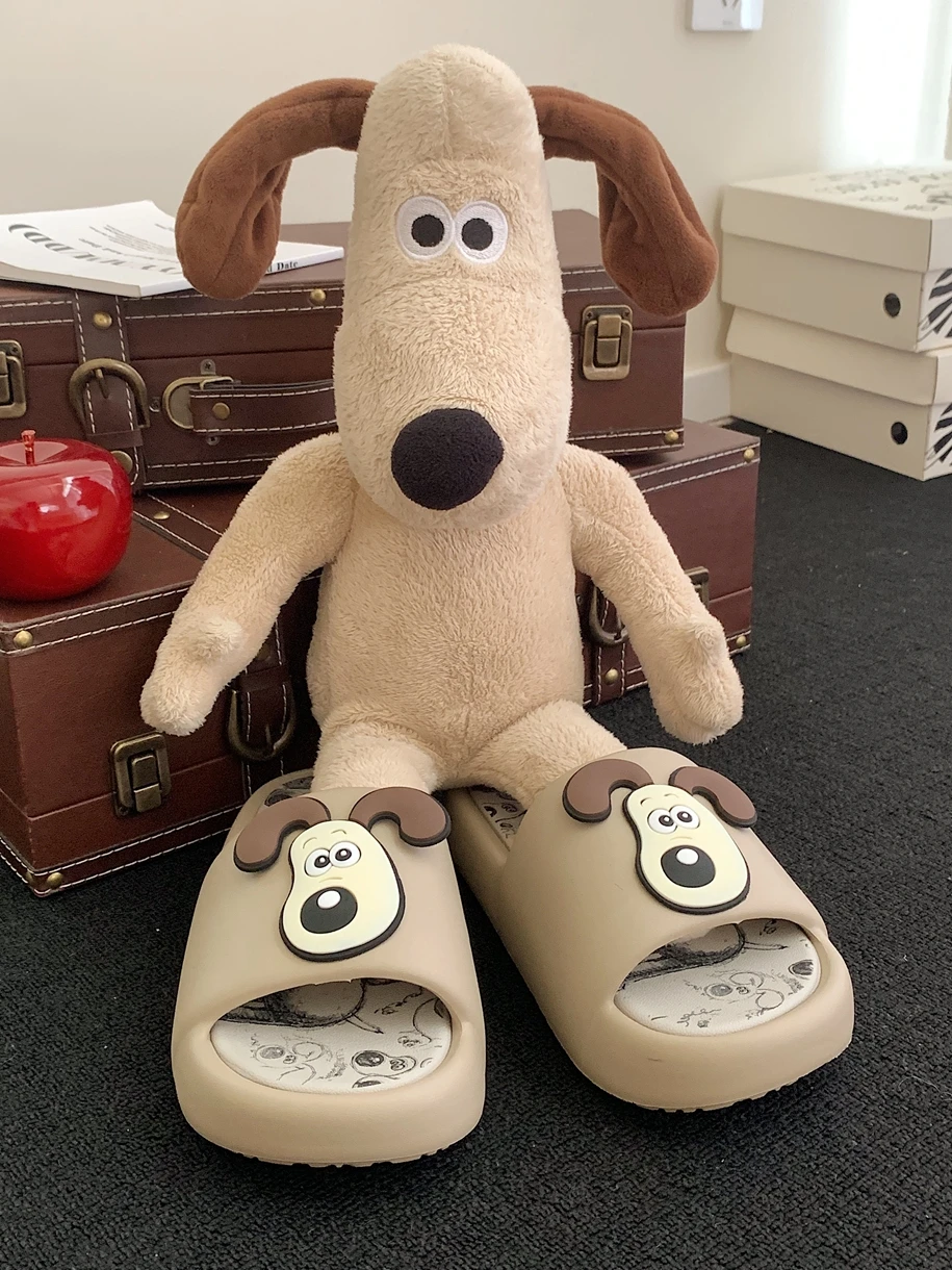 Authentic Dog Couple Summer Cool Slippers Fashion Anti Slip Versatile Cartoon Slippers For Men Women Slipper