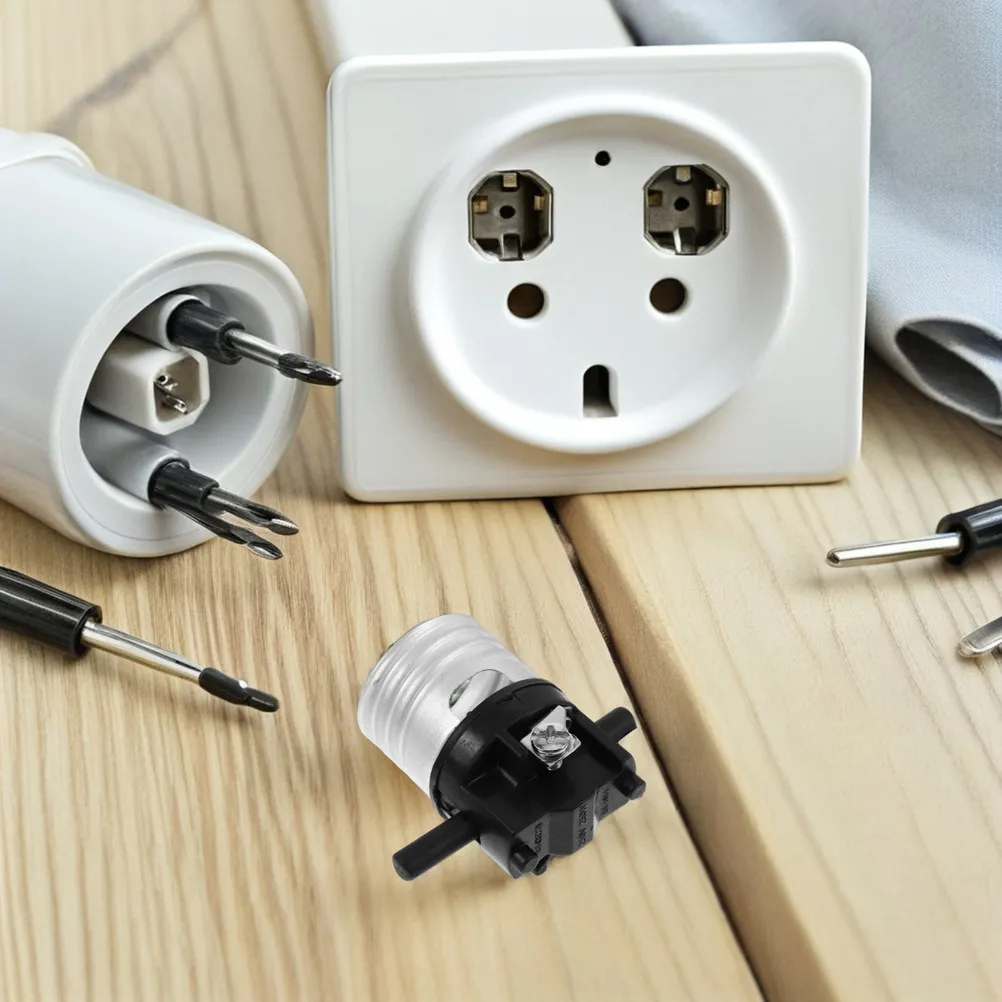 

6Pcs E26 Push Switch Light Socket Easy Installation Lamp Socket Replacement on Off Switch Home Commercial Lighting Holder