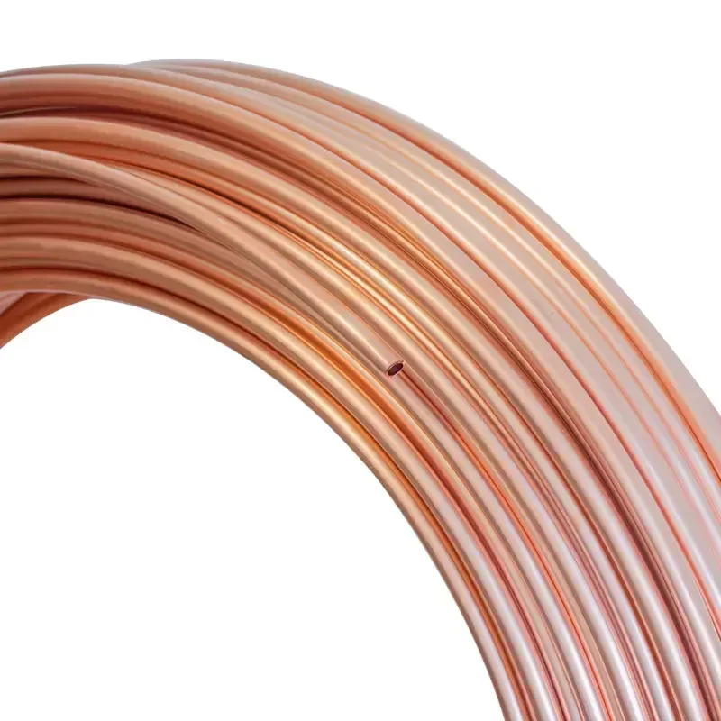 Soft Coil Copper Tube T2 Red Copper Tubing Air Conditioning Refrigeration Capillary Wire Pipes OD 2/3/4/6/8/10/12/14/16/19/22mm