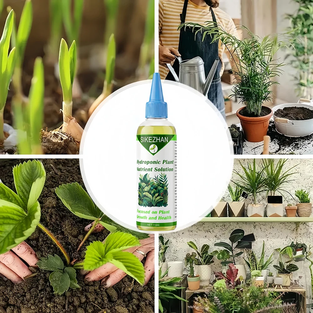 SIKEZHAN Hydroponic Plant Nutrient Solution 110ml, Liquid Fertilizer & Plant Food for Indoor Houseplants Rapid Growth & Health