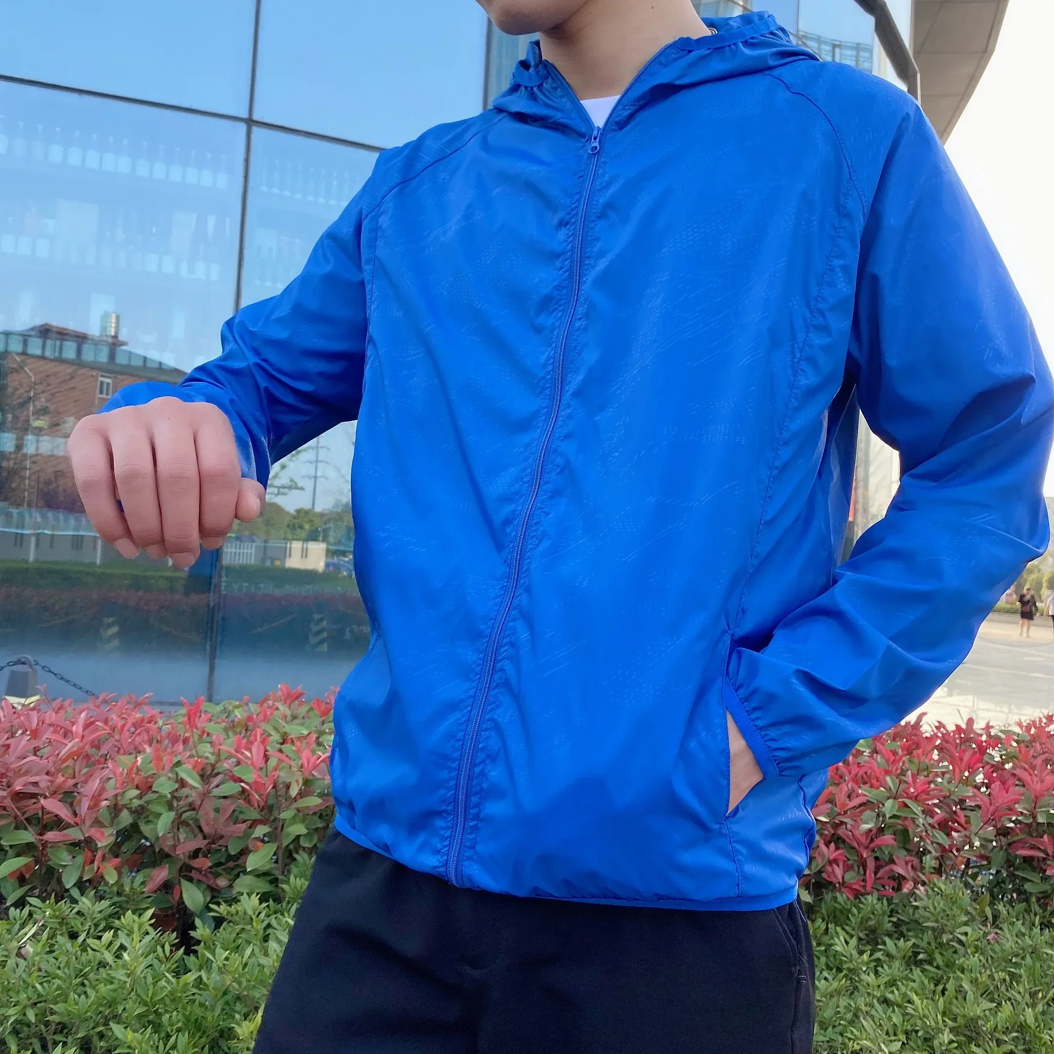 Casual Summer Hooded Jacket Men Women Sun Protection Clothing Hunting Clothes Quick Dry Windbreaker Versatile Fishing Clothes