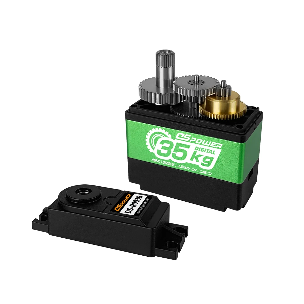 Dspower 25kg 35kg metal engrenagem digital servo 180/300 graus metade caixa de alumínio para 1/8 1/10 rc carro robô wltoys scx10 trx4 rastreador