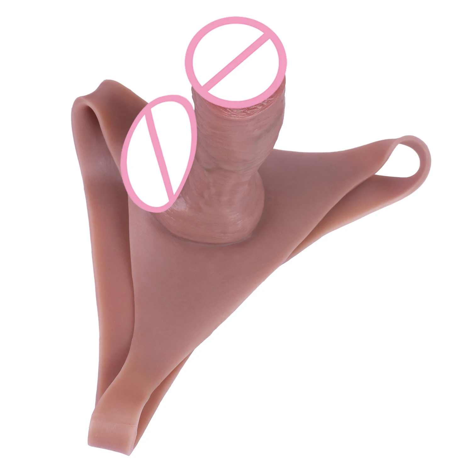 Soft Silicone Hollow Strapless Dildo Pants For Men,Realistic Wearable Penis Sleeve Extender Cock Sleeve Enlarger,Adult Sex Toy 4
