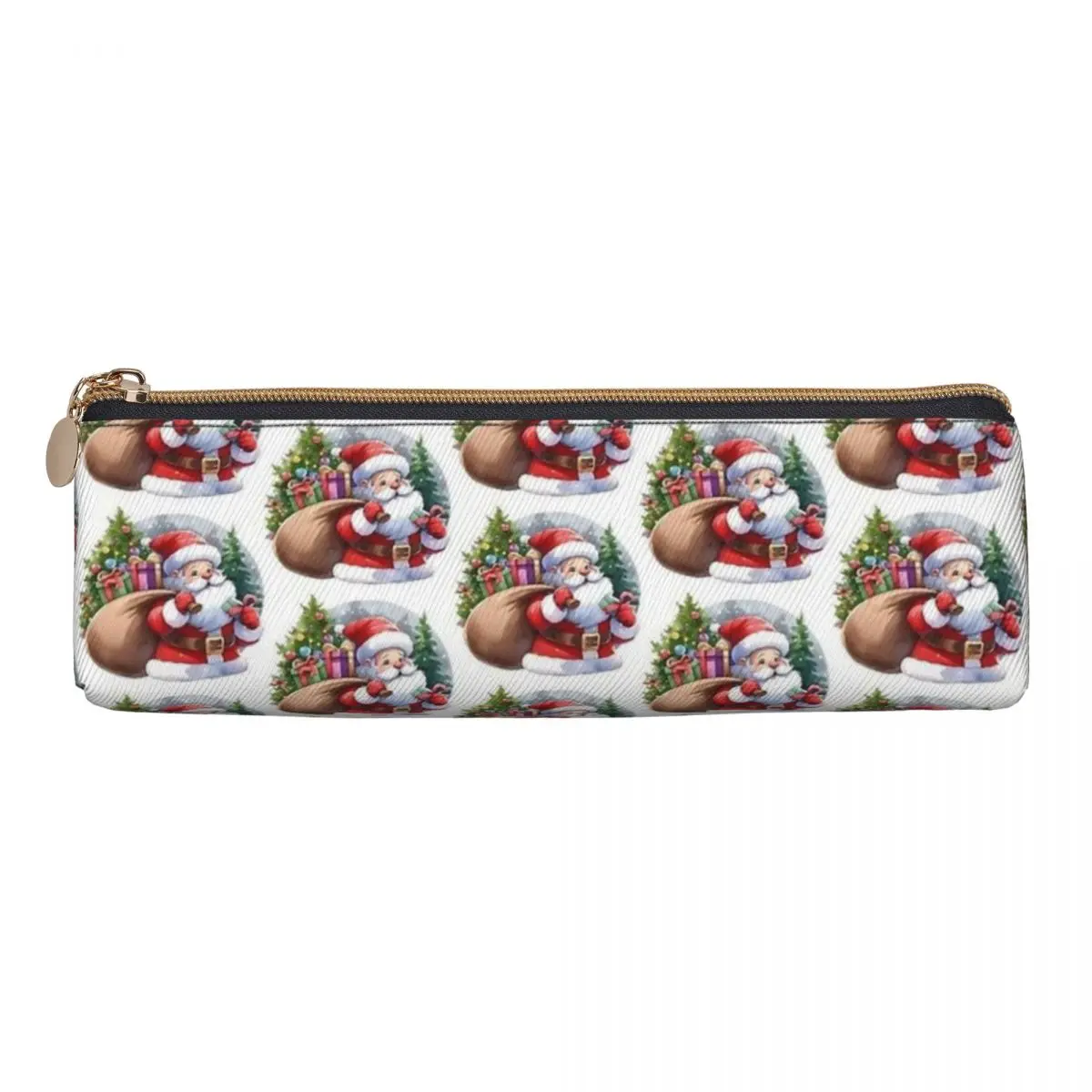 Christmas Santa Pencil Case Students Lovely Pen Box Custom DIY Back To School Pencil Cases Supplies Gift