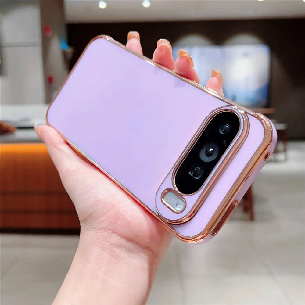 For Google Pixel 9 8 Pro XL 7A 8A Fashion Plating TPU Soft Phone Case Simple Candy Color Lens Protection Bumper Shockproof Cover image 3
