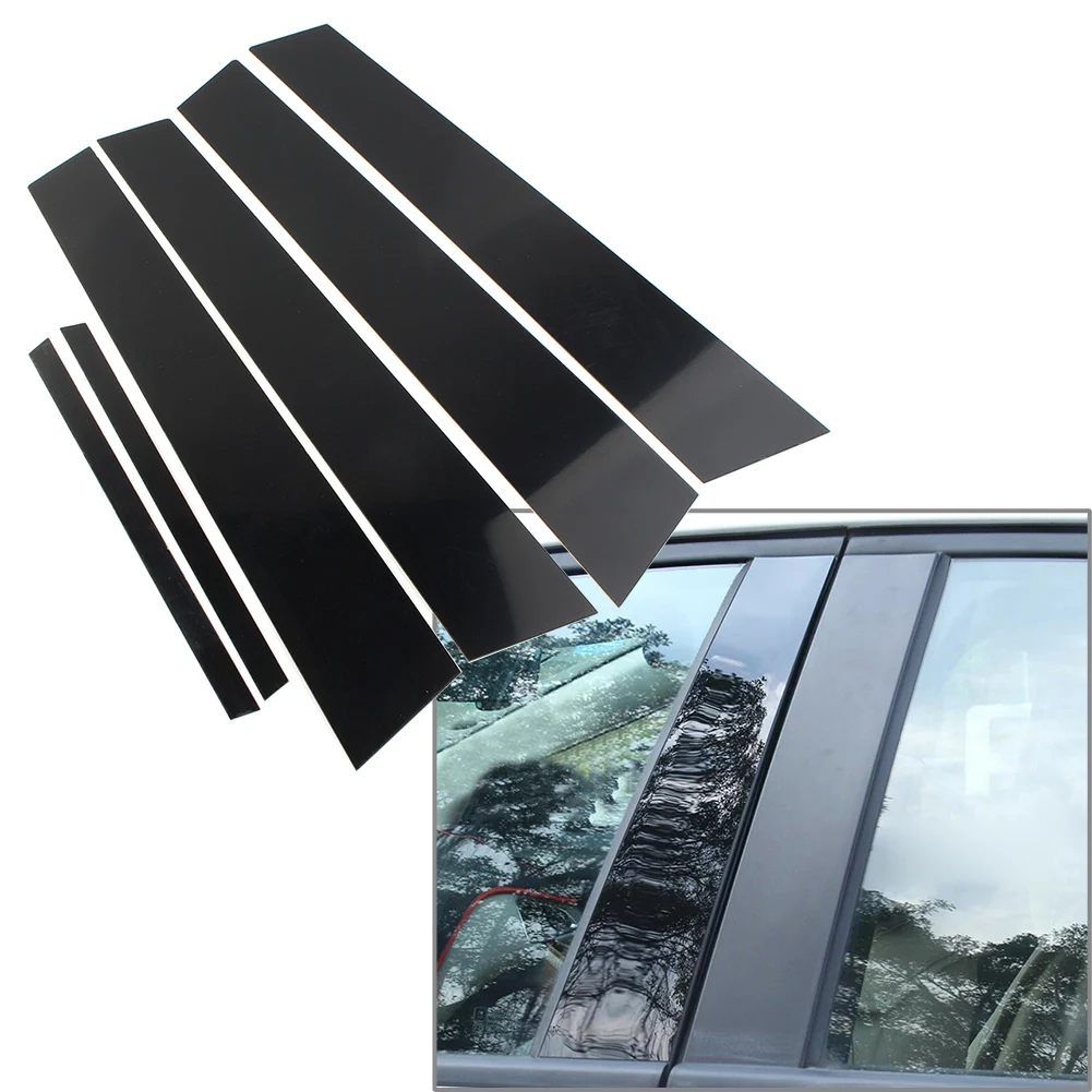 Car Sticker Pillar Posts Door Trim Covers Decorative Accessories 2007 2008 2009 2010 6pcs For Honda Civic 2006-2011 4dr