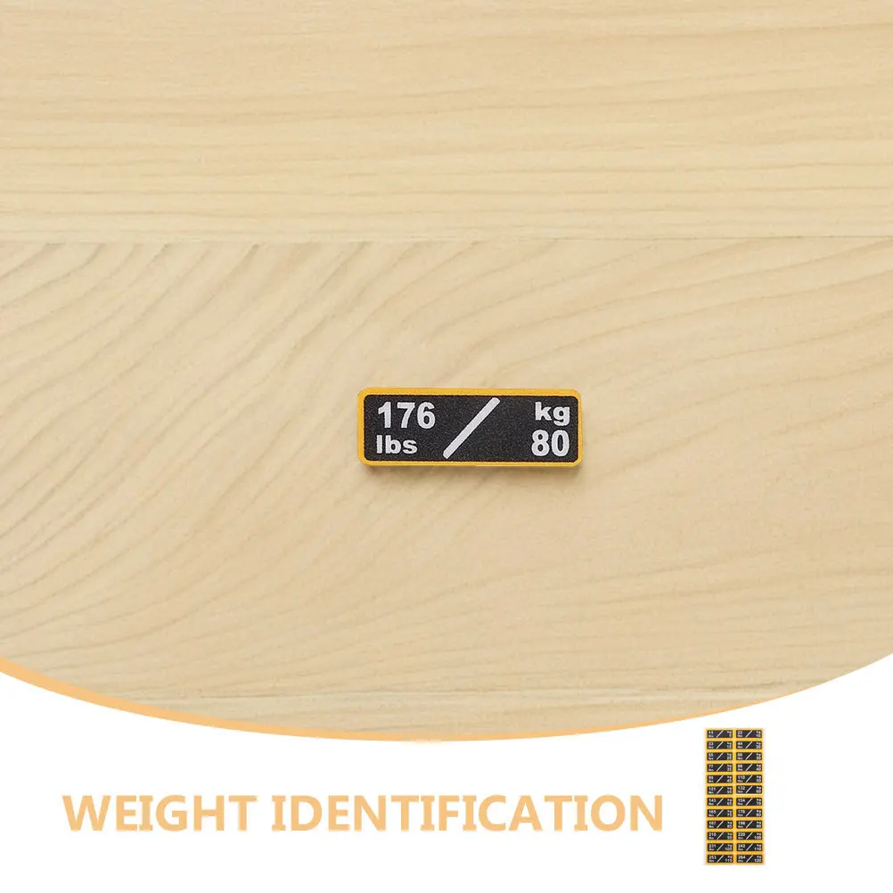 2 Sheets Self Adhesive Gym Weight Stack Labels Waterproof Professional Weight Block Stickers for Strength Training Equipment