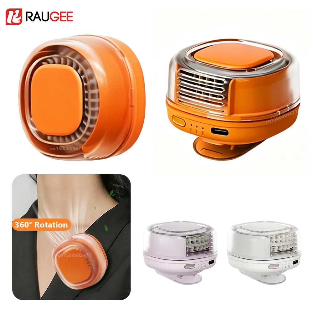 

Mini Portable Clip Fan Bladeless Neck Fan USB Rechargeable Waist Fan Silent Strong Wind 360° Rotatable Air Cooler Small Clip Fan
