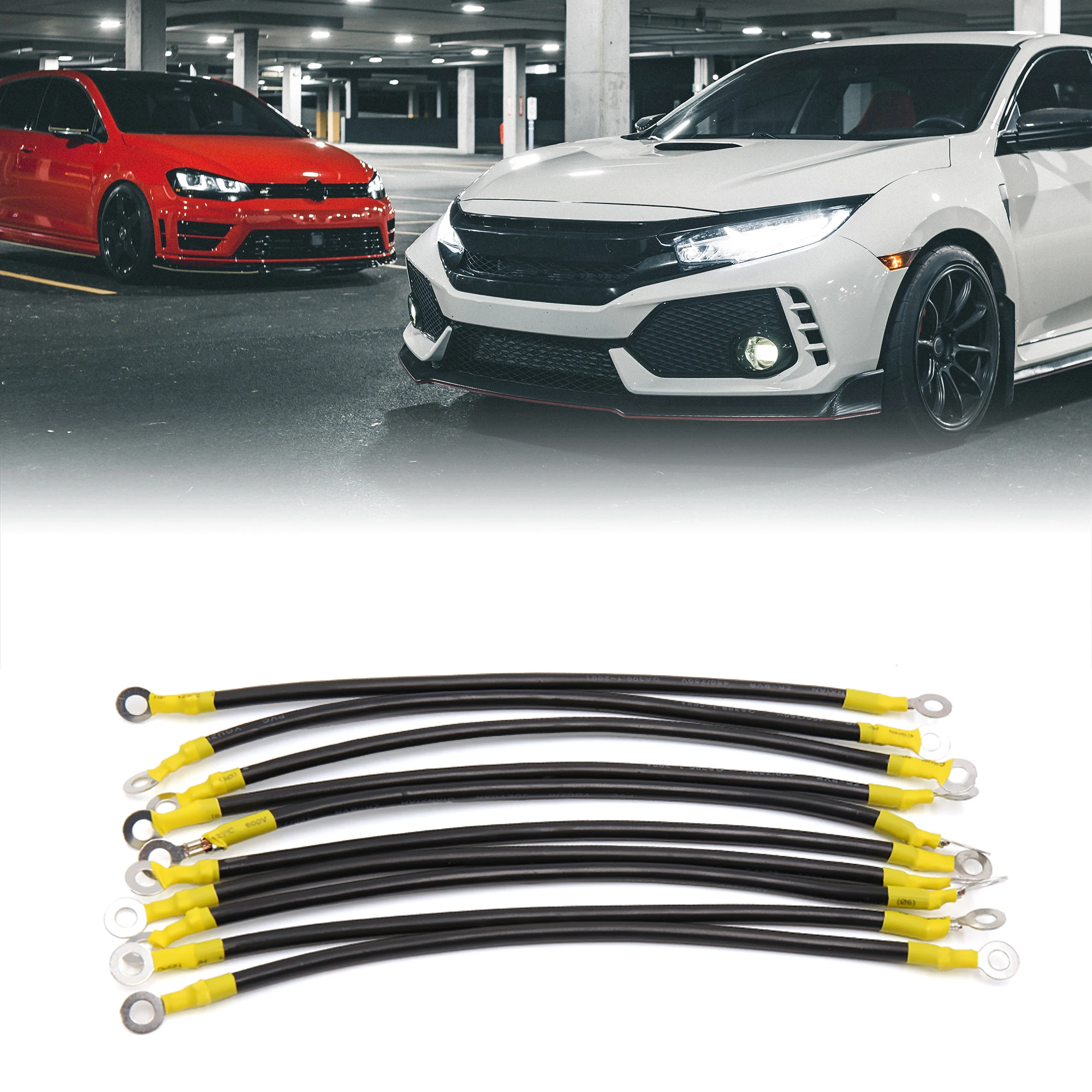 UXCELL New Universal 26cm 46cm DC 12V 24V Black Car Auto Battery Ground Wire Electric Conduction Stable Voltage Cable For Car