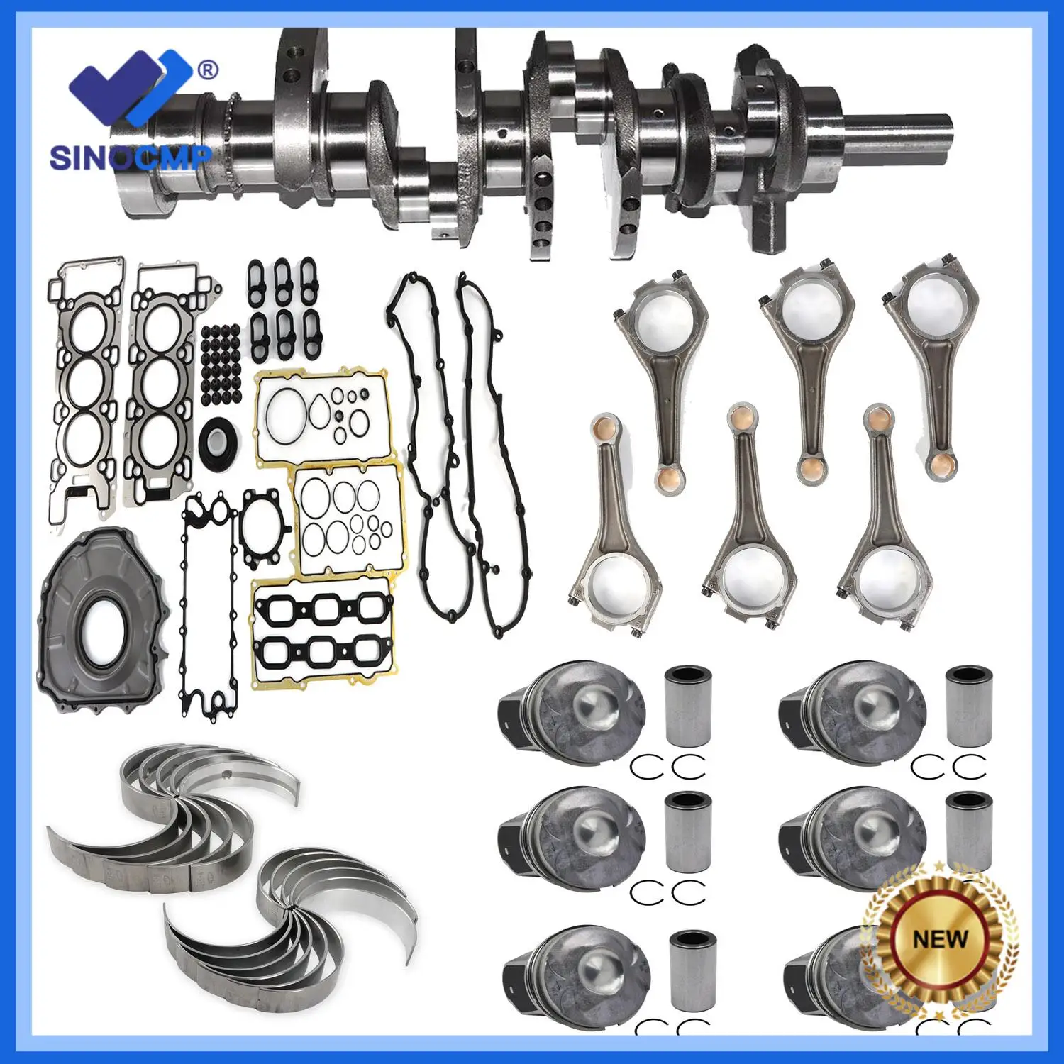 

1set AJ126 LR062617 Engine Overhaul Rebuild Kit Gasket Set For Jaguar Land Rover Range Rover 3.0L AJ126 V6 Car Accessories