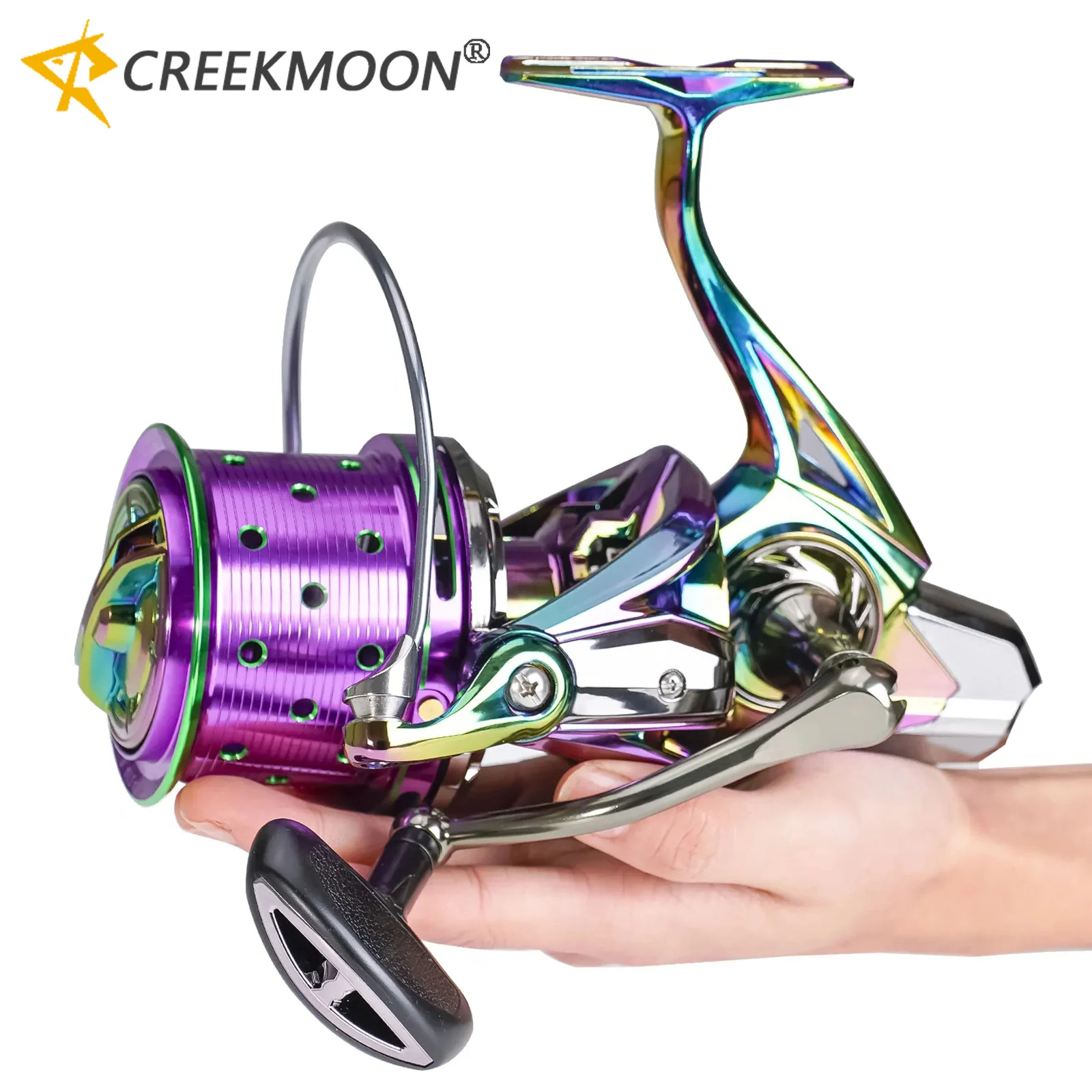 Stronger 18+1BB Fishing Spinning Reel CNC Aluminum Spool 4.7:1 Gear Ratio Casting Reel Sea Distant Wheel Colorful 25KG Max Drag