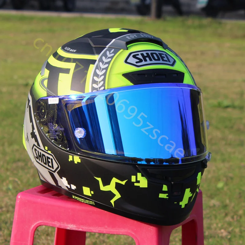 Motorcycle Full-face Helmet SHOEI X-14 Helmet X-SPIRIT III X-Fourteen Sports bicycle racing helmet Man TT Races Green