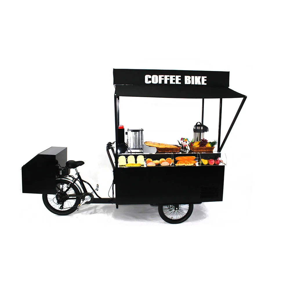 KN-T07A Cargo Bike Tricycle Ice Cream Hot Dog Flower Coffee Snacks Motorized Tricycles Pedal and Electric