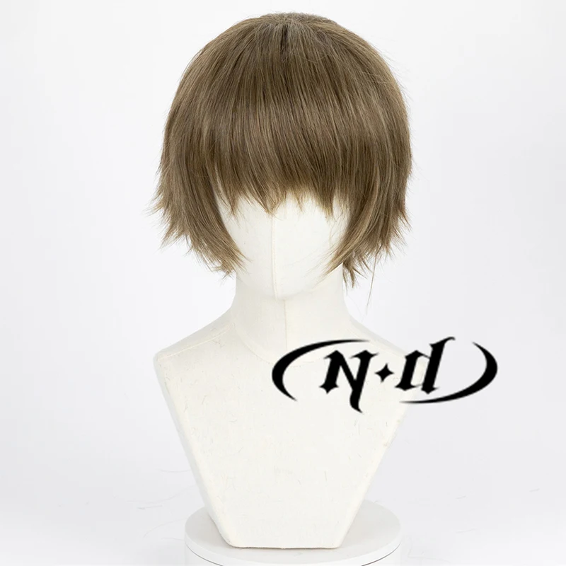 ND Takamine Midori شعر مستعار تأثيري لعبة فرقة نجوم تأثيري قصير بني أخضر الشعر للحزب موضوع زي كانيكالون عالي الجودة