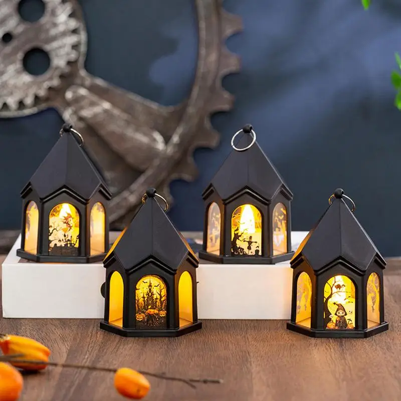 Halloween Horror Goth Lamp 2024 Halloween Decorations Atmosphere Wind Lamp Halloween Lights As Decor Battery Operated Pumpkin