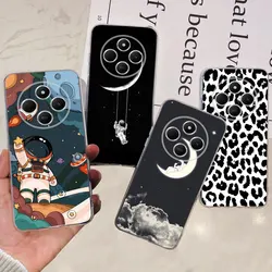 Cute Cat Astronaut Phone Case For Xiaomi Poco C75 Back Cover Xiaomi Redmi 14C Bumper Shell Cool Dragon Cartoon Coque Clear Case