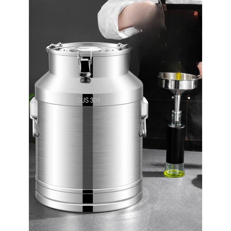 

304 stainless steel sealed barrel rice barrel stainless steel milk barrel oil fermentation jar