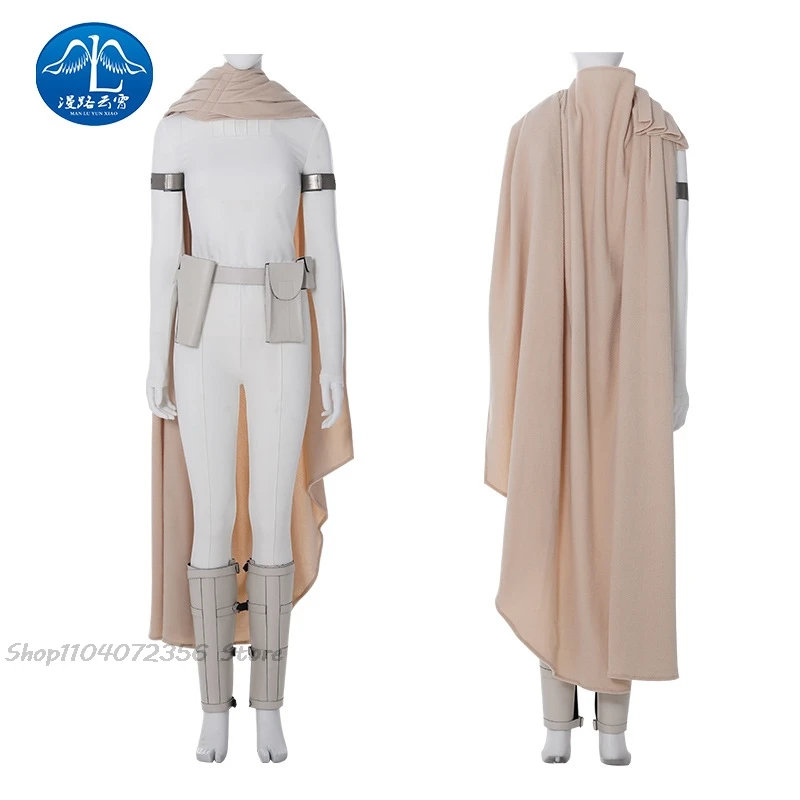 Padme Cosplay Amidala Movie Space Battle Fantasia Costume Disguise For Girls Women Adult Halloween Carnival Party Suit