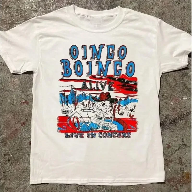 Oingo Boingo Live In Concert 80'S White T Shirt