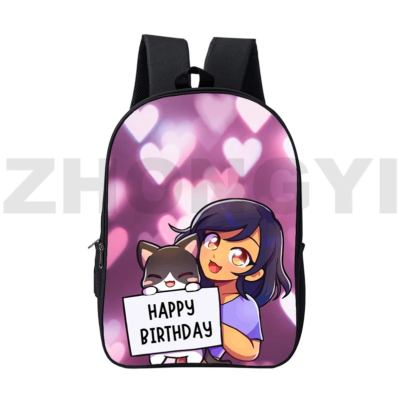 

Mochilas 16-дюймовые рюкзаки Aphmau 3D аниме мультфильм как кошка сумка школьные сумки для девочек-подростков мультфильм рюкзак на молнии женский