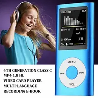 Reproductor de música MP3 de 1,8 pulgadas con Radio FM reproductor de vídeo E-book memoria integrada Radio FM Hifi MP4 Palying máquina de música caliente