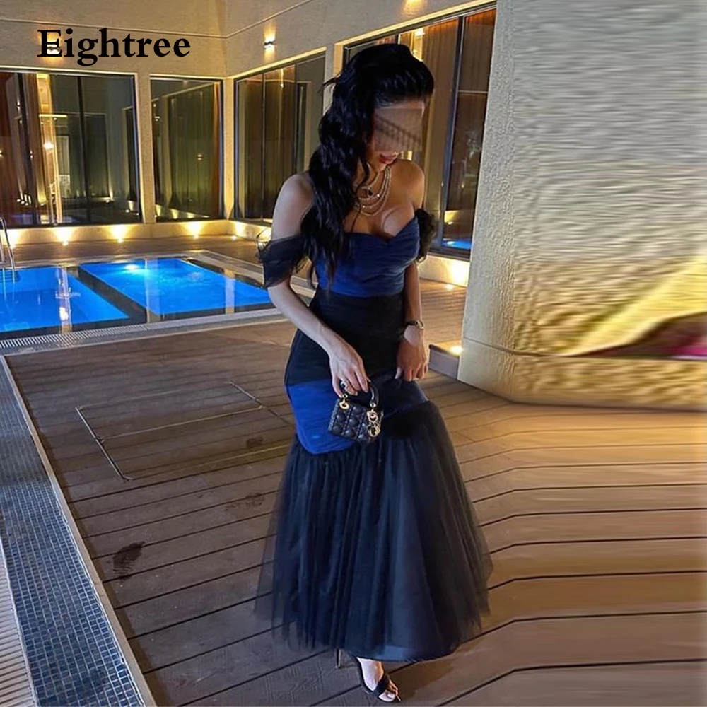 

Eightree Elegant Evening Dresses Mermaid Off The Shoulder Velour Abendkleider Dubai Long Vestido De Noche Party Dresses 2023