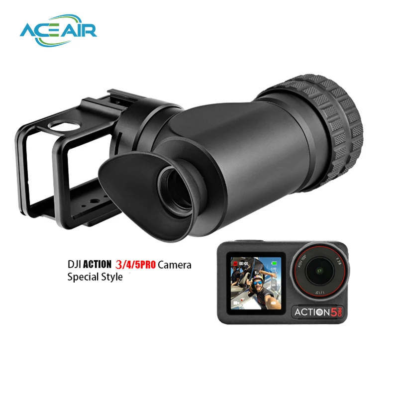 HPA Outdoors Sniper Scope Video Adapter Kit Side Camera Bracket for DJI Action 3/4/5 Pro Camera 40-46mm Mount Aviation Aluminum