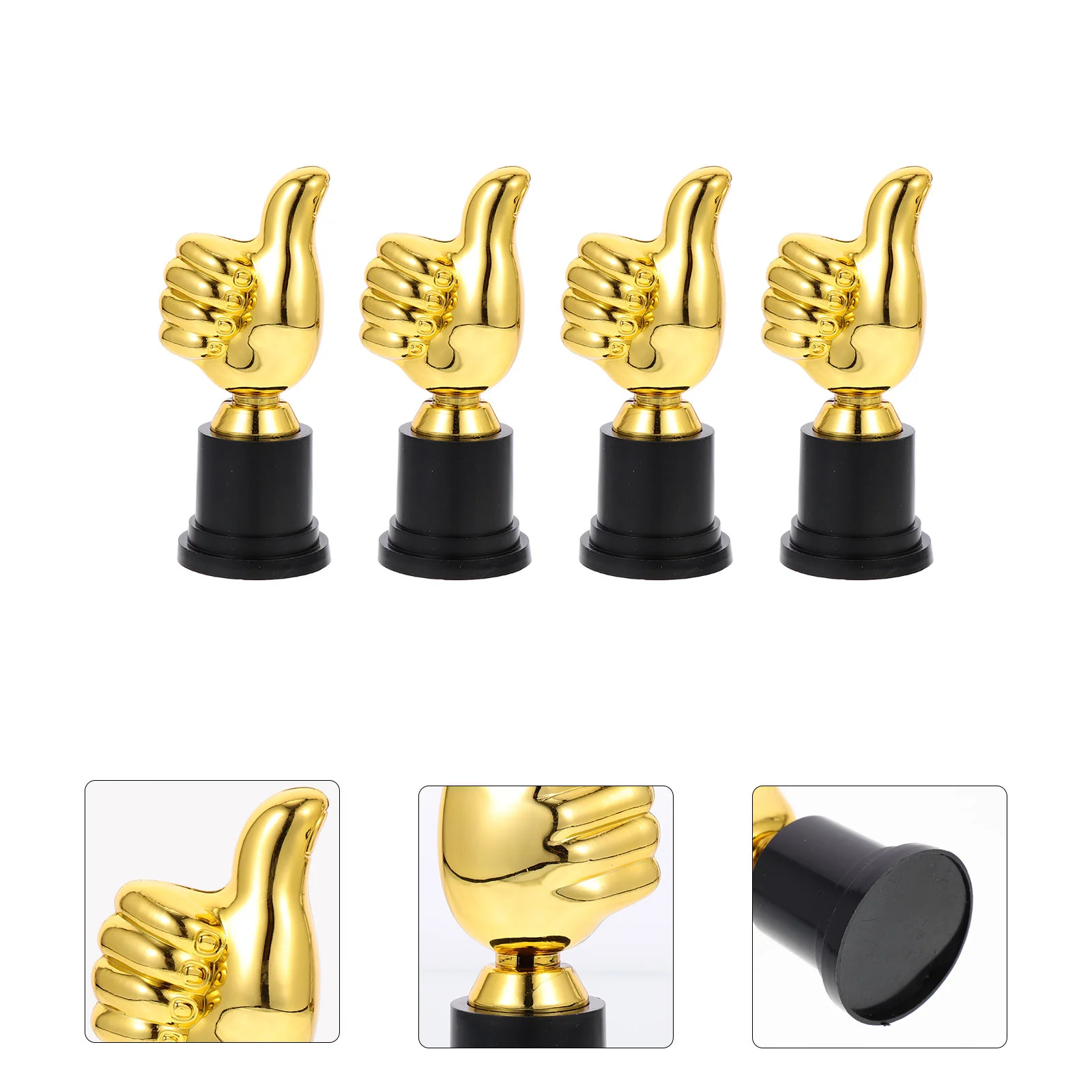 4 Pcs Kids Awesome Trophy Surprise Trophies Plastic Encouragement Basketball Award Decor Competition Children Thumb School