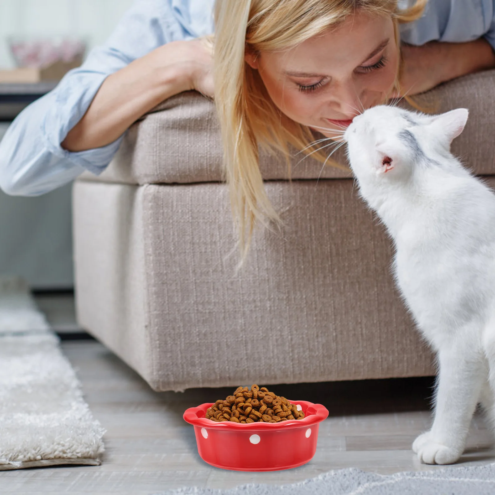 

1Pcs Premium Cat Bowl Durable Material Safe Long-Serving Life Comfortable Eating Time Pet Accessory Gift Dog Bowl